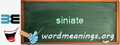 WordMeaning blackboard for siniate